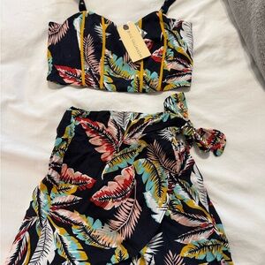 Tropical Print Two-Piece Set NWT